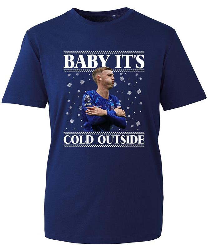 Cole Palmer Christmas Tshirt, Baby It's Cold Outside, Funny Cole Palmer Cold Outside Shirt, Xmas Secret Santa T-Shirt, Blues Fans Xmas Unisex Adults Kids Top 1