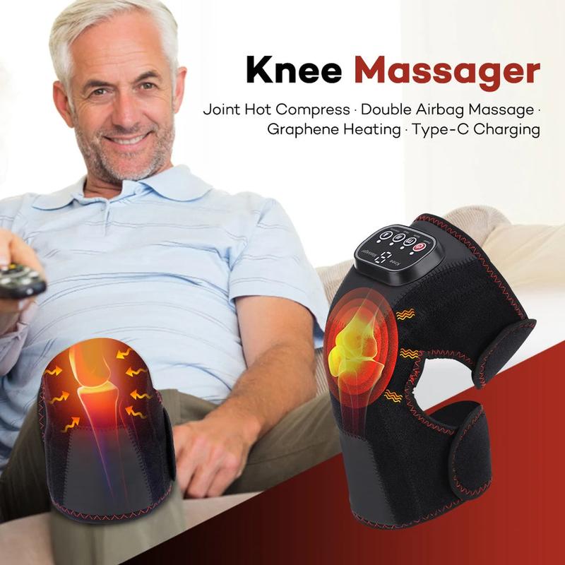 3in 1 Shoulder Knee Heated Vibration Knee Massager Pad for Joint Pain Relief Health Care Airbags Shoulder Arthritis Support Belt 1