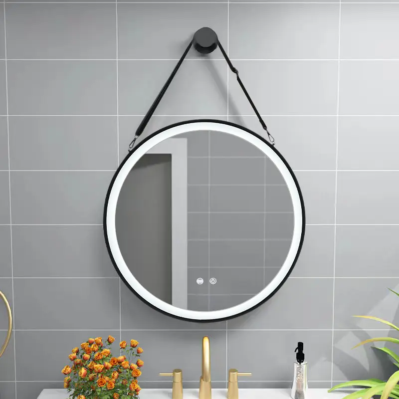 Lifeideas Round Metal Framed LED Wall Mirror Decor Light Handy Reflection 5
