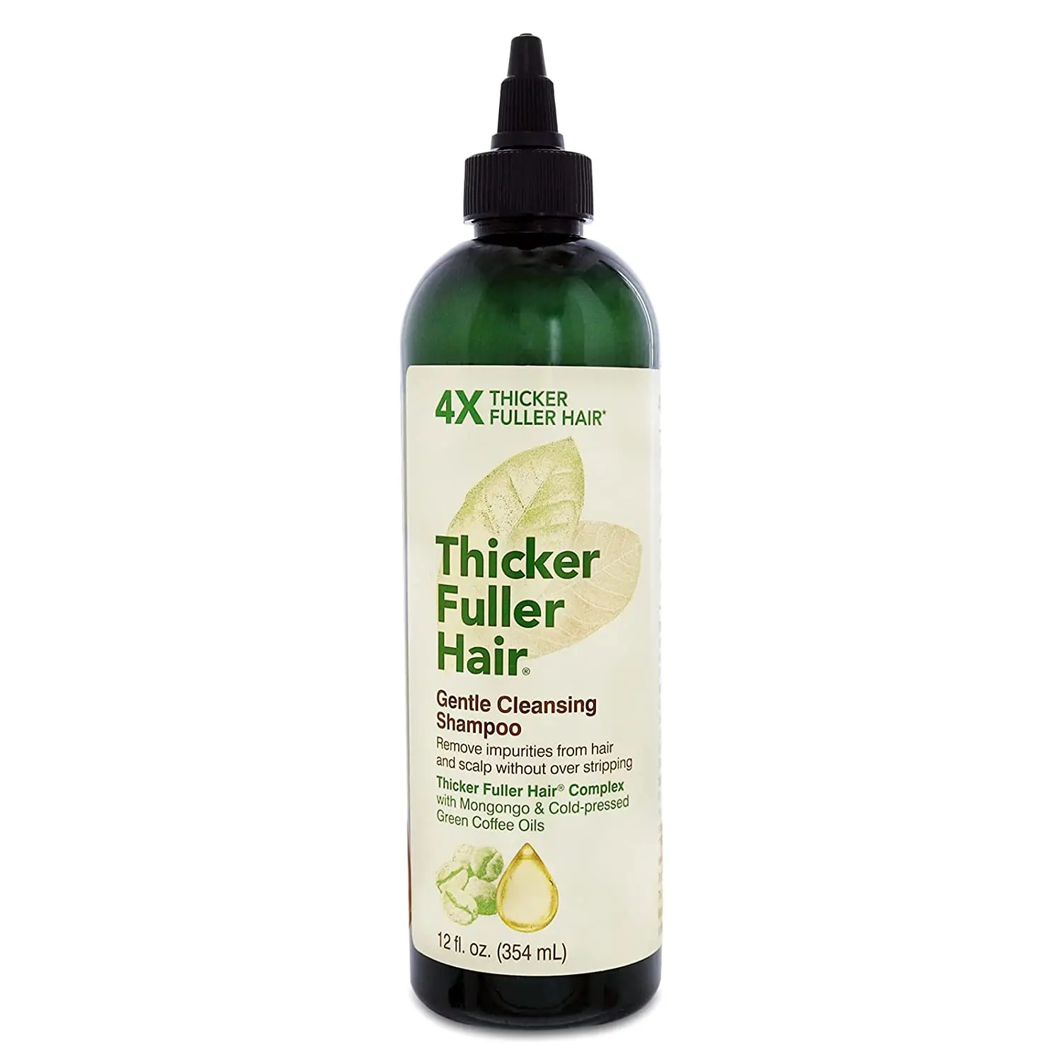 Thicker Fuller Hair Gentle Cleansing Shampoo - Hair Thickening, Clarifying Shampoo - Lightweight, Gentle Shampoo Formula - Natural Ingredients - 12 oz
