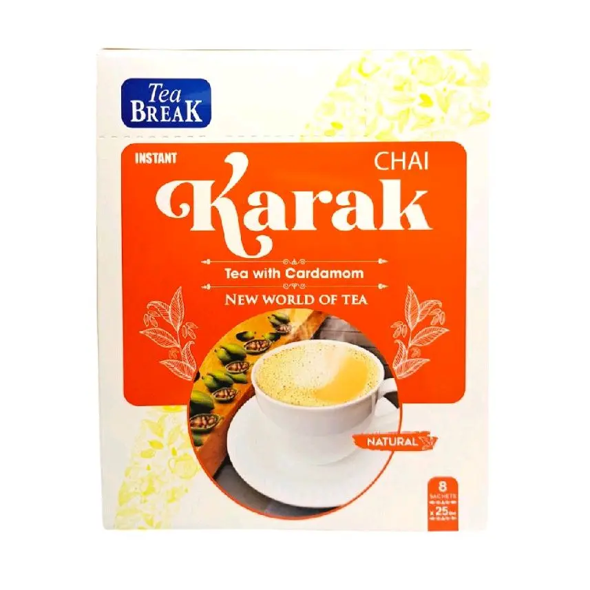 Tea Break Karak Tea - 8 Sticks x 25g (Instant), New Packaging Same Delicious Taste