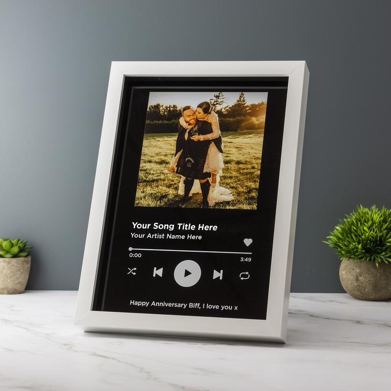 Personalised Song Plaque With Stand Music Plaque Playlist, Any Photo / Song Photo Music Gift 4