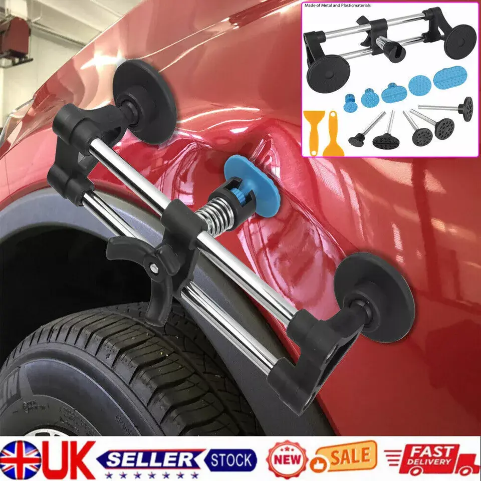 Paintless Dent Puller Tabs Bridge Lifter Body Repair Hail Removal Tool Kit for Cars