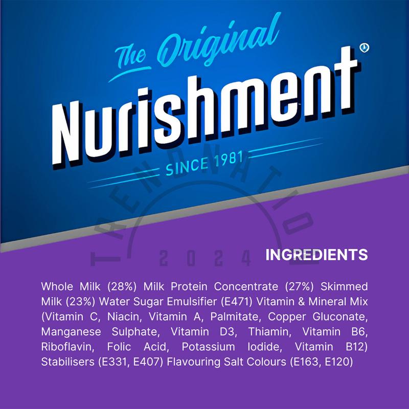 Product Introduction of Nurishment High Protein Drink Blueberry Swirl Rich in Vitamins and Minerals 12 Pack (12 x 400g) Beverage Milk 18