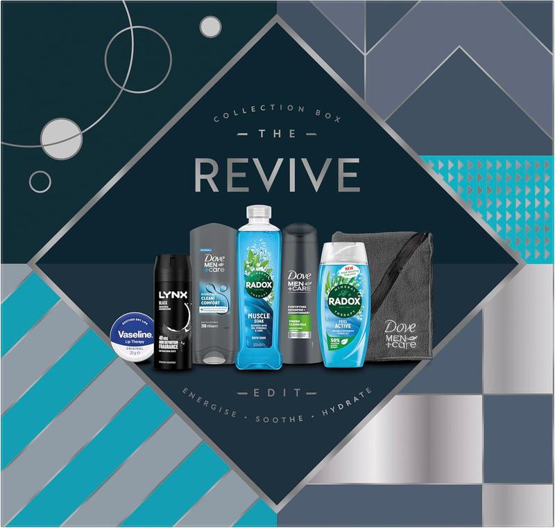 The Revive Edit Men's Body Care Collection Box - 7-Piece Gift Set for Him Hydrate 1