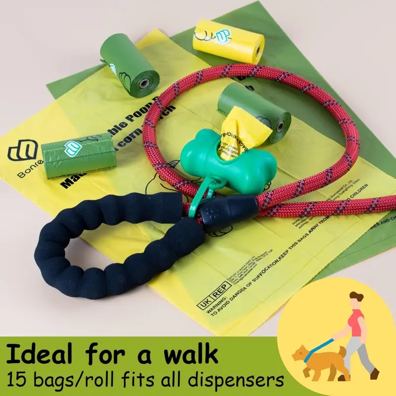 Life-Dog Poop Bags-540 BioBags,Super Strong,Extra Thick,Leak Proof Dog Waste Bags Made from Corn Starch,Biodegradable Dog Poo Bags 5