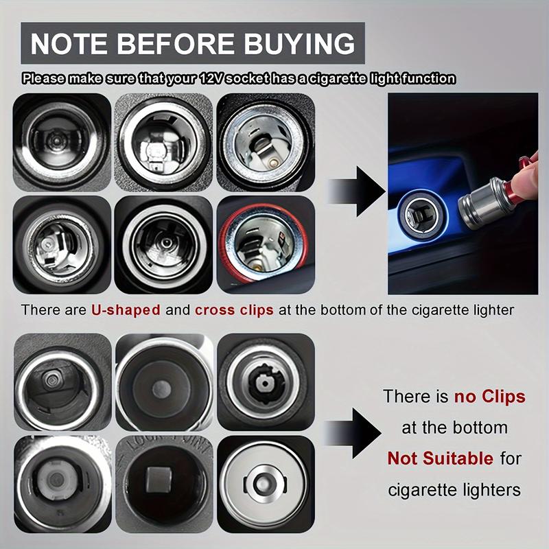 2pcs 12V Car Plug Fire Missile Eject Nit Panic Button Lighter Plug Auto Replacement Accessories Fits Most Vehicles Socket 5