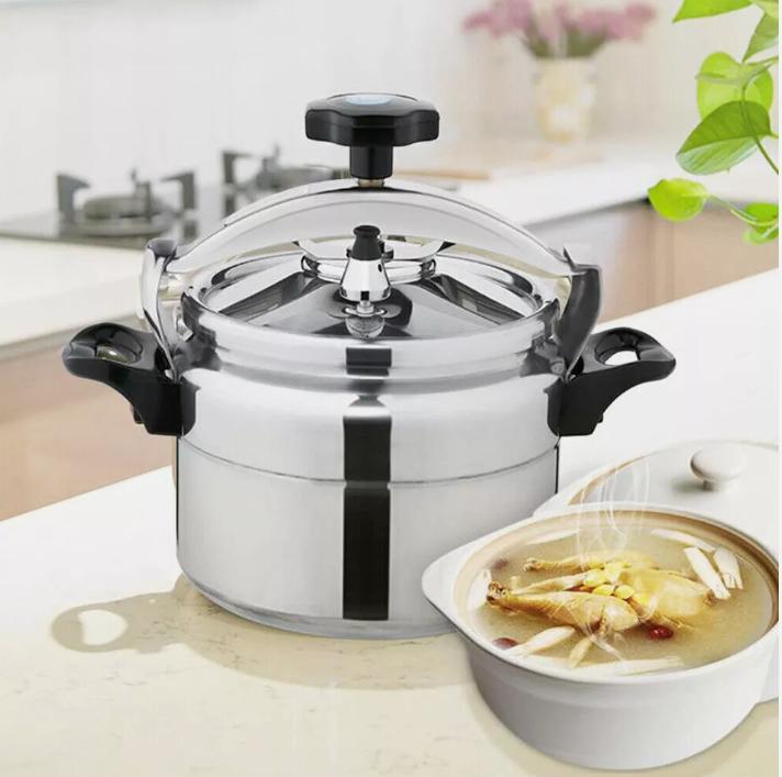 7L-11L Aluminium Pressure Cooker with Lid Latch Indicator - Cookware 5