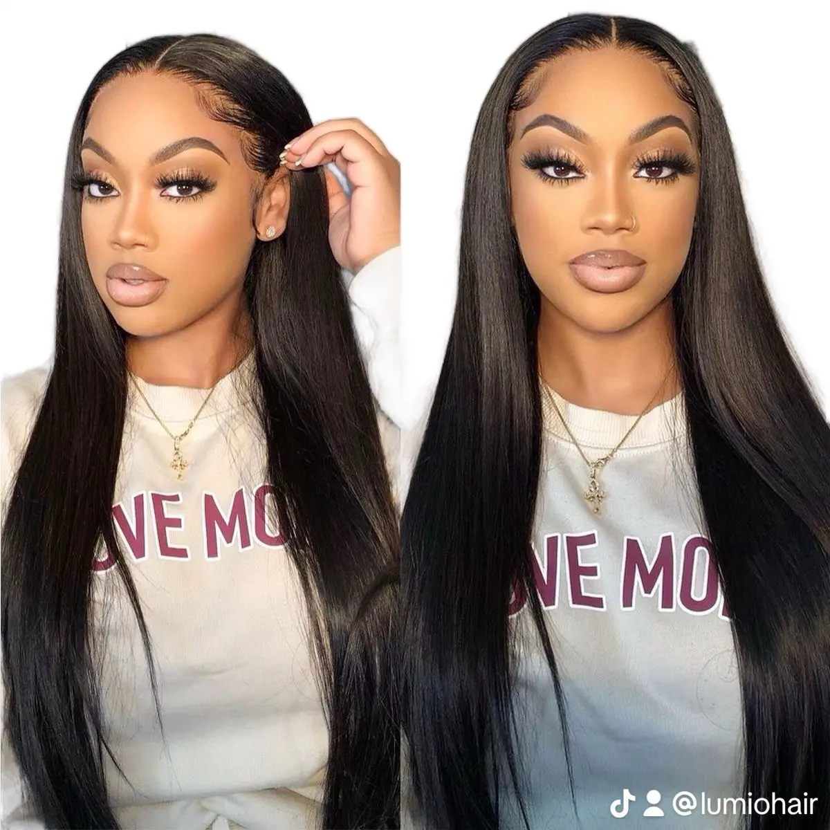 Lumio Custom Made 5×5 Lace Wig Wear & Go Glueless Straight Wig | Pre-Bleached Knots |  Pre-Cut Lace Wig | Beginner Friendly | Ready to Go | Lace Front Wig Hair