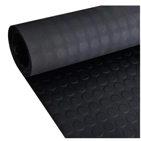 EXTRA THICK DIAMOND CHECKER - PLATE RUBBER GARAGE FLOORING MATTING ROLLS NONSLIP