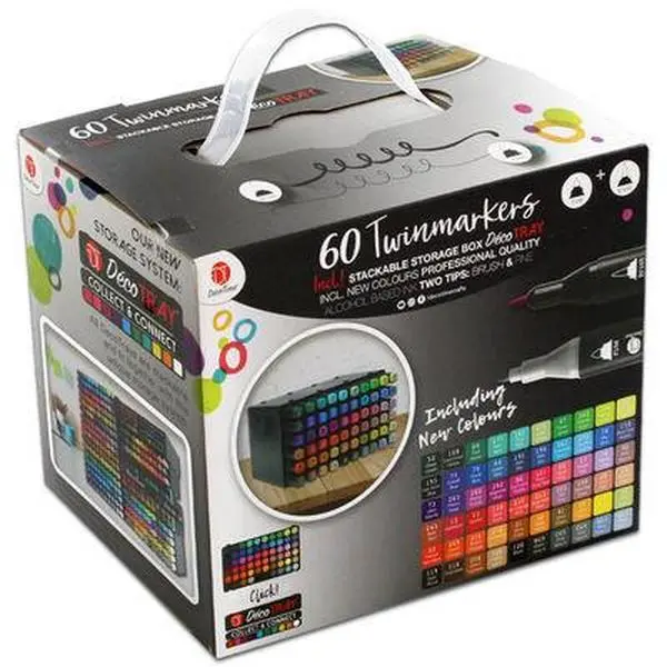 Deco Time 60 Twin Markers in Deco Tray