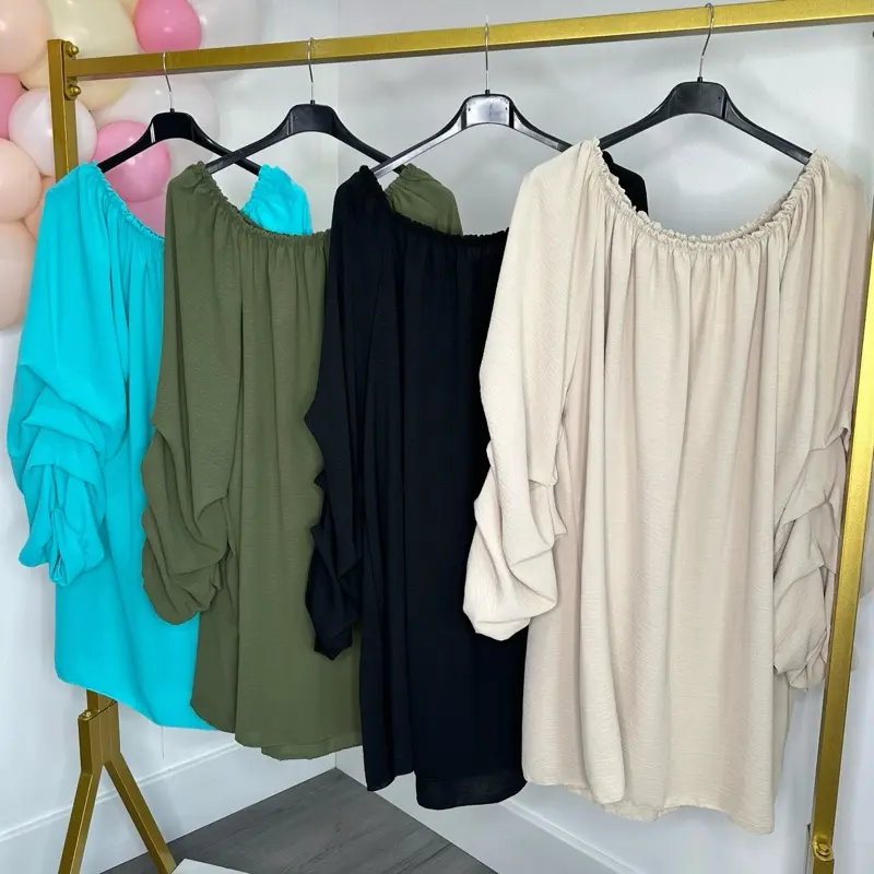 Women's Sase Ruched Arm DRESS in Size 8-20/22 Perfect for Office Wear and Casual Outings - DRESSES, Womenswear