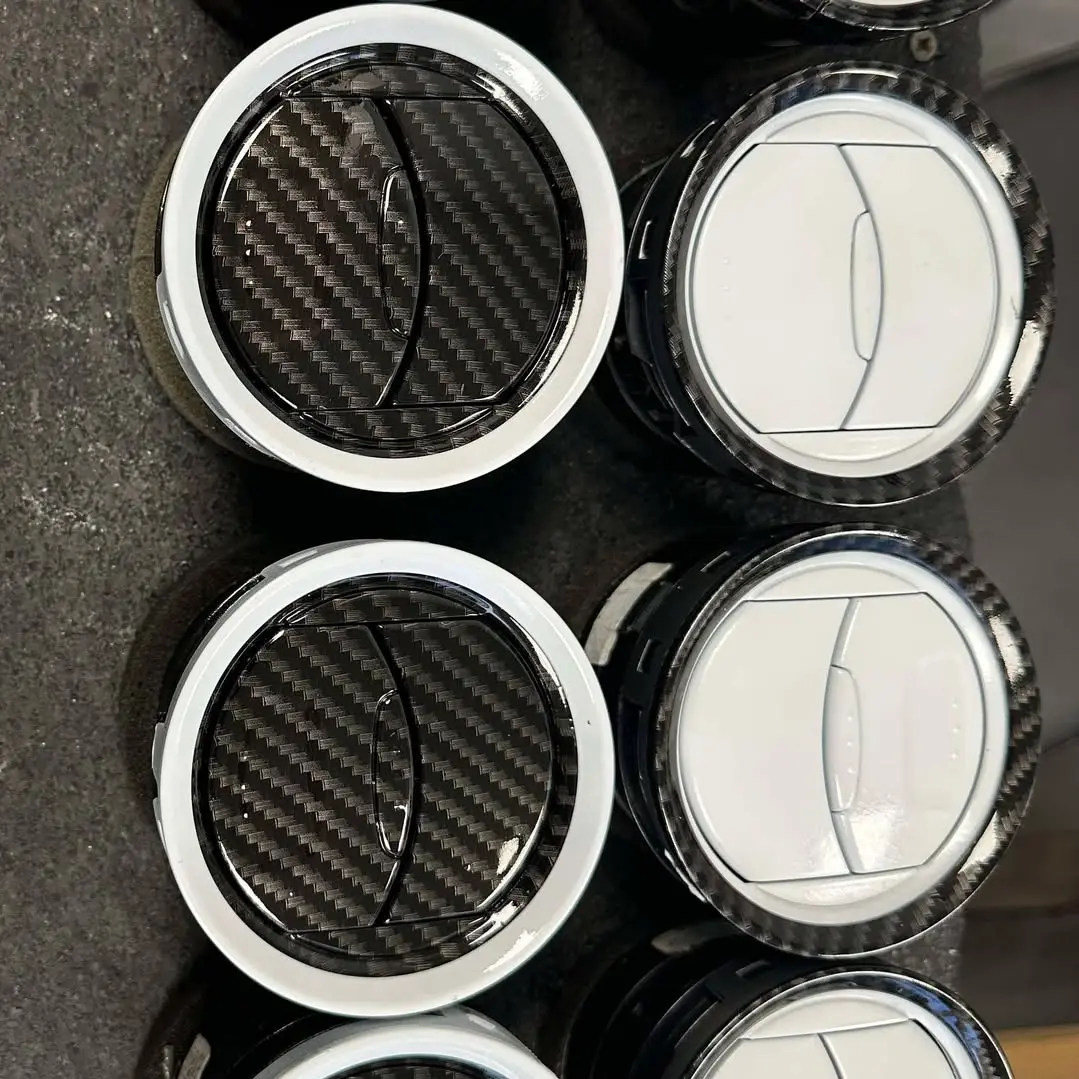 white st150/ford fiesta and zs air vents with hydro dipped carbon fiber x4 AIR VENTS
