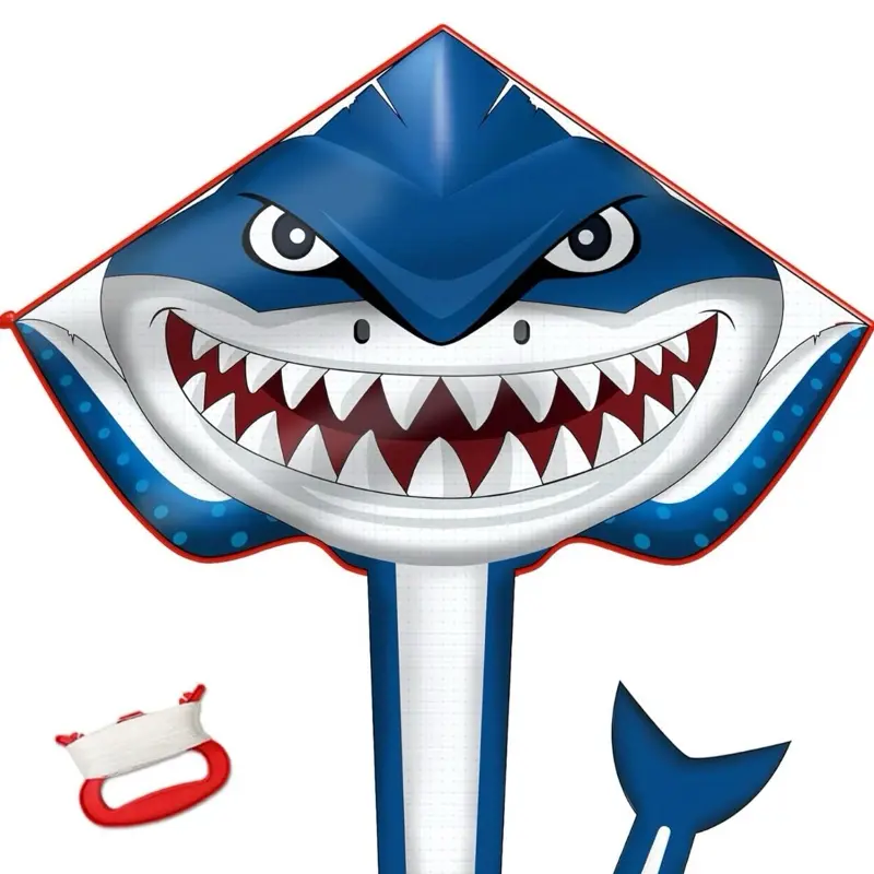 Shark Kite for Children, Kite for Kids and Adults Easy to Fly, Huge Shark Kite for Girls Boys Garden Park Camp Outdoor activities Games
