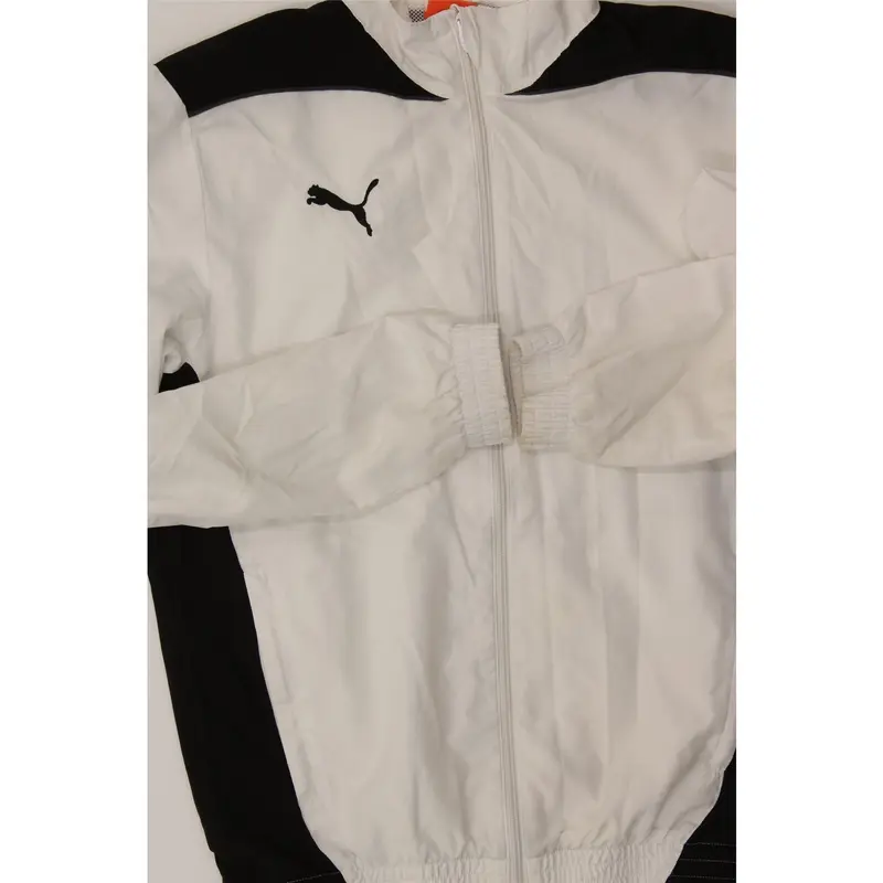 Pre-Owned Vintage PUMA Mens Graphic Tracksuit Top Jacket Small White Colourblock Polyester 3