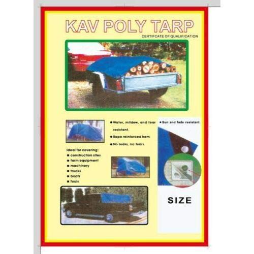KAV - 1.80 x 2.70M (6x9 FT) Green Strong Waterproof Universal Tarpaulin Tarp sheet in - Ground Sheet Covers For Camping Fishing Gardening Pets  Premium Quality Cover Made of 80 gram 2