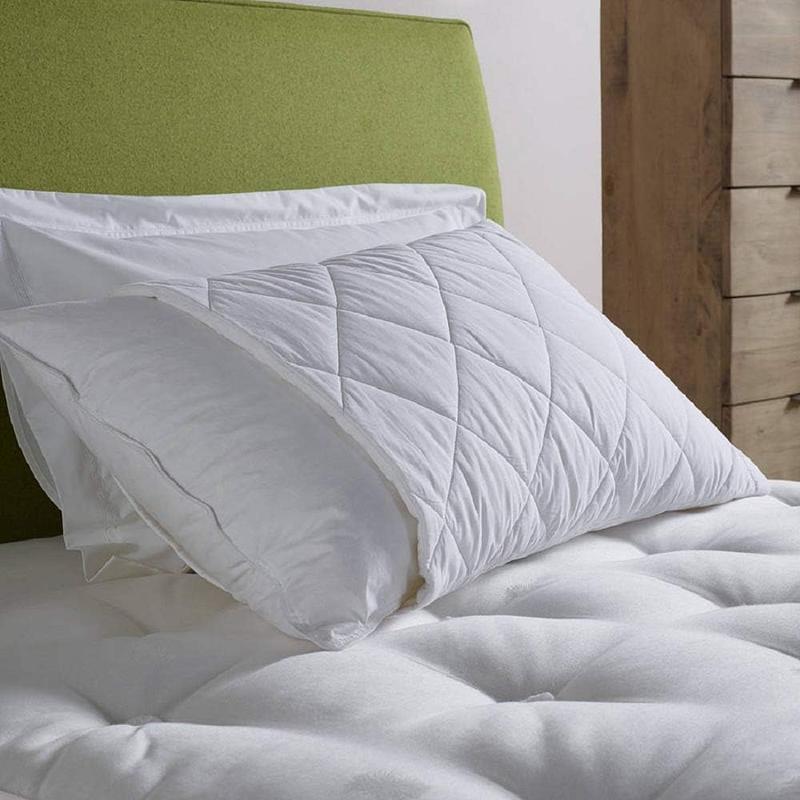 Trend & Bend Luxury Quilted Pillow Protectors - Pack of 2 & 4 - Soft, Breathable, Washable Cotton Pillowcases with Zippered Closure for Seasonal Events Standard Pillowcase Pair 3