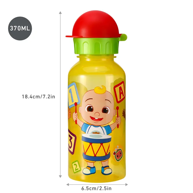 Cocomelon 370ml Water Bottle for Kids School Drinks Bottle Made of Durable Material Reusable BPA Free 1