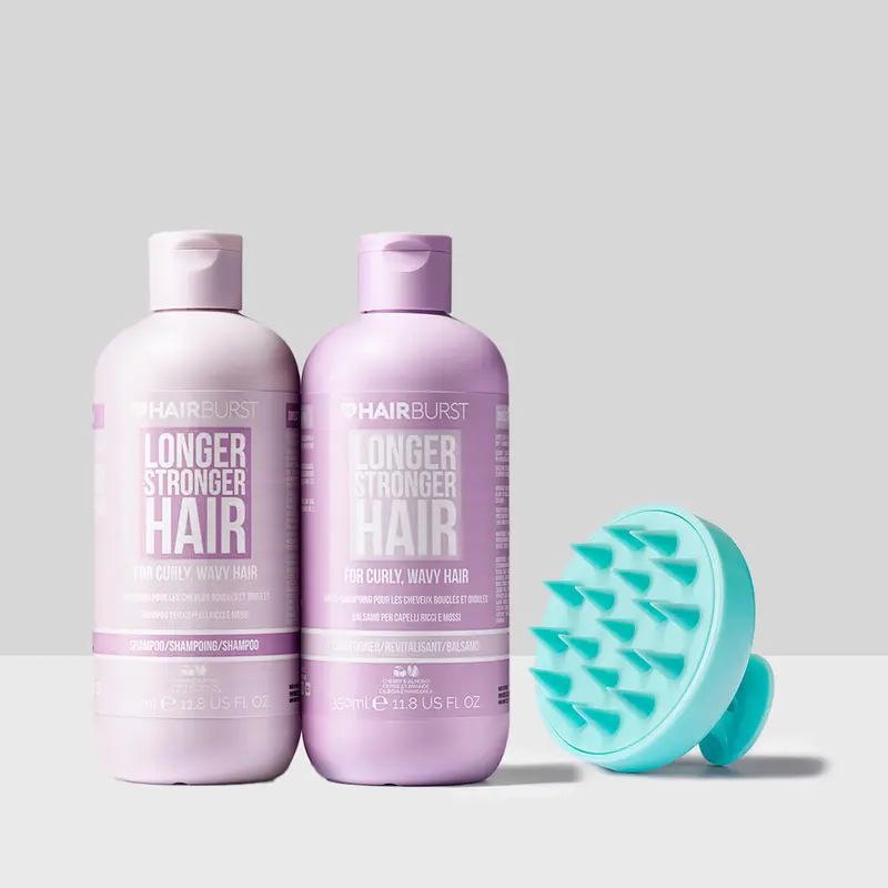Hairburst - Hair Wash Essentials Bundle | Shampoo, Conditioner & Scalp Massage Brush | Deep Cleanse, Hydrate & Strengthen | Vegan and Cruelty Free 2