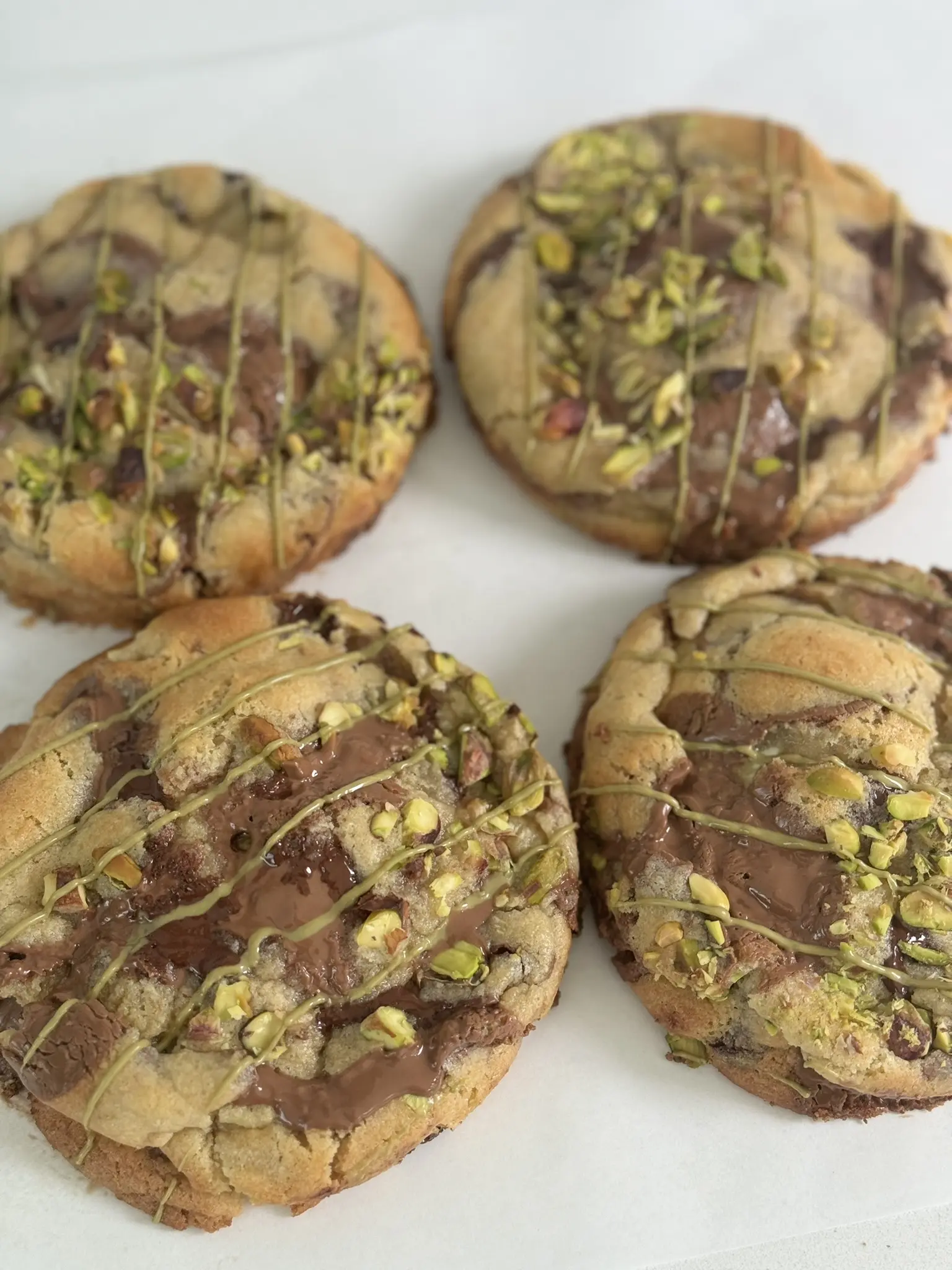Mixed Box of Knafeh Stuffed Cookies, 3x Pistachio & 3x Biscoff DISPATCHED Monday-Wednesday only