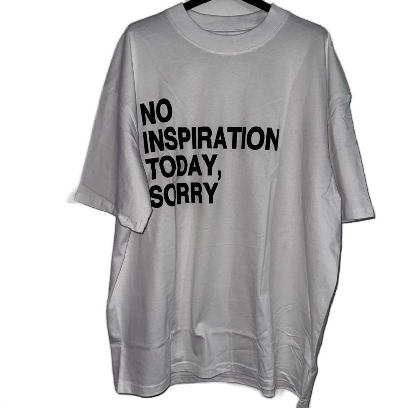[STYLE WITH A SMILE] - No Inspiration Today T Shirt - Comfortable Breathable Oversized Womenswear 5