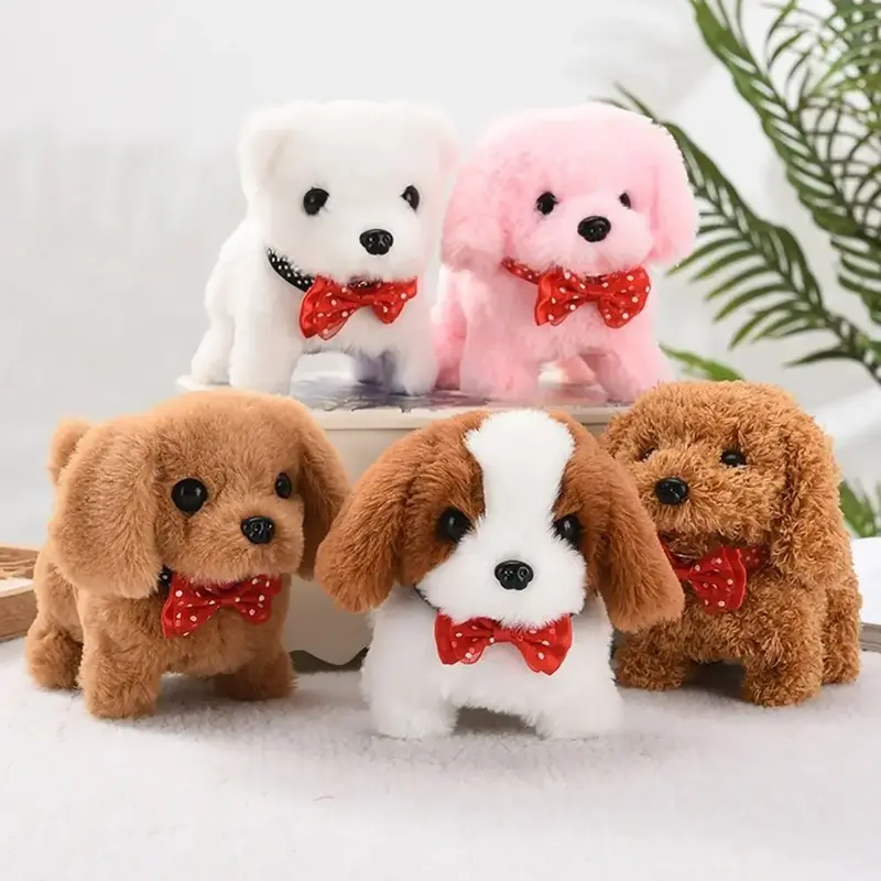 Walk Bark Nod Wag Tail Simulation Electric Dog Plush Electric Puppy Bottom Switch Electric Pet Kids Toys 1