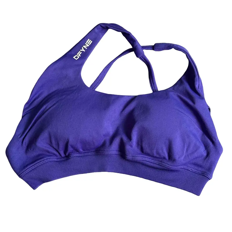 Dynamic Impact Sports Bra With Logo Women Seamless Halter Bra Open Back Yoga Top Bras Support Gym Crop Top Padded Sportswear 5