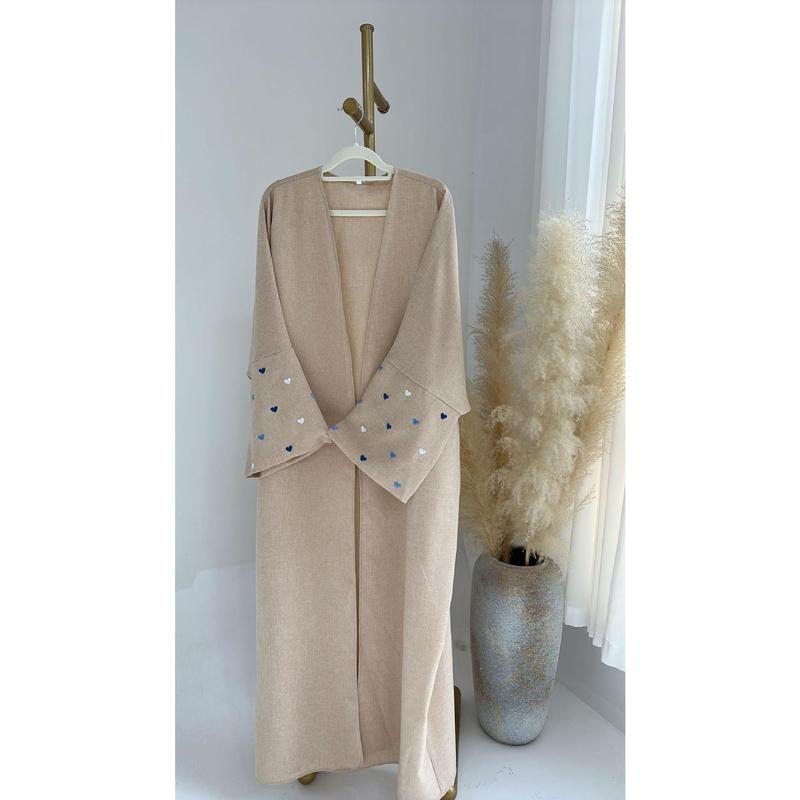 HASASERIES HS0998 Love Embroidered Elegant Cardigan Robe 1