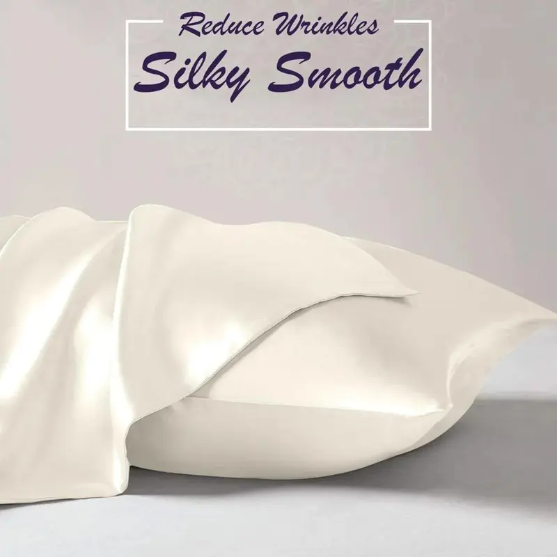 Soft 100% Mulberry Satin Silk Pillowcase For Hair Pillow Covers Queen Standard 8