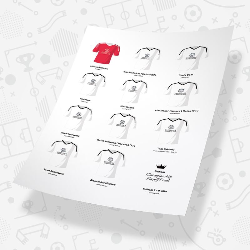 Fulham 2018 Championship Playoff Winners Football Team Print 1