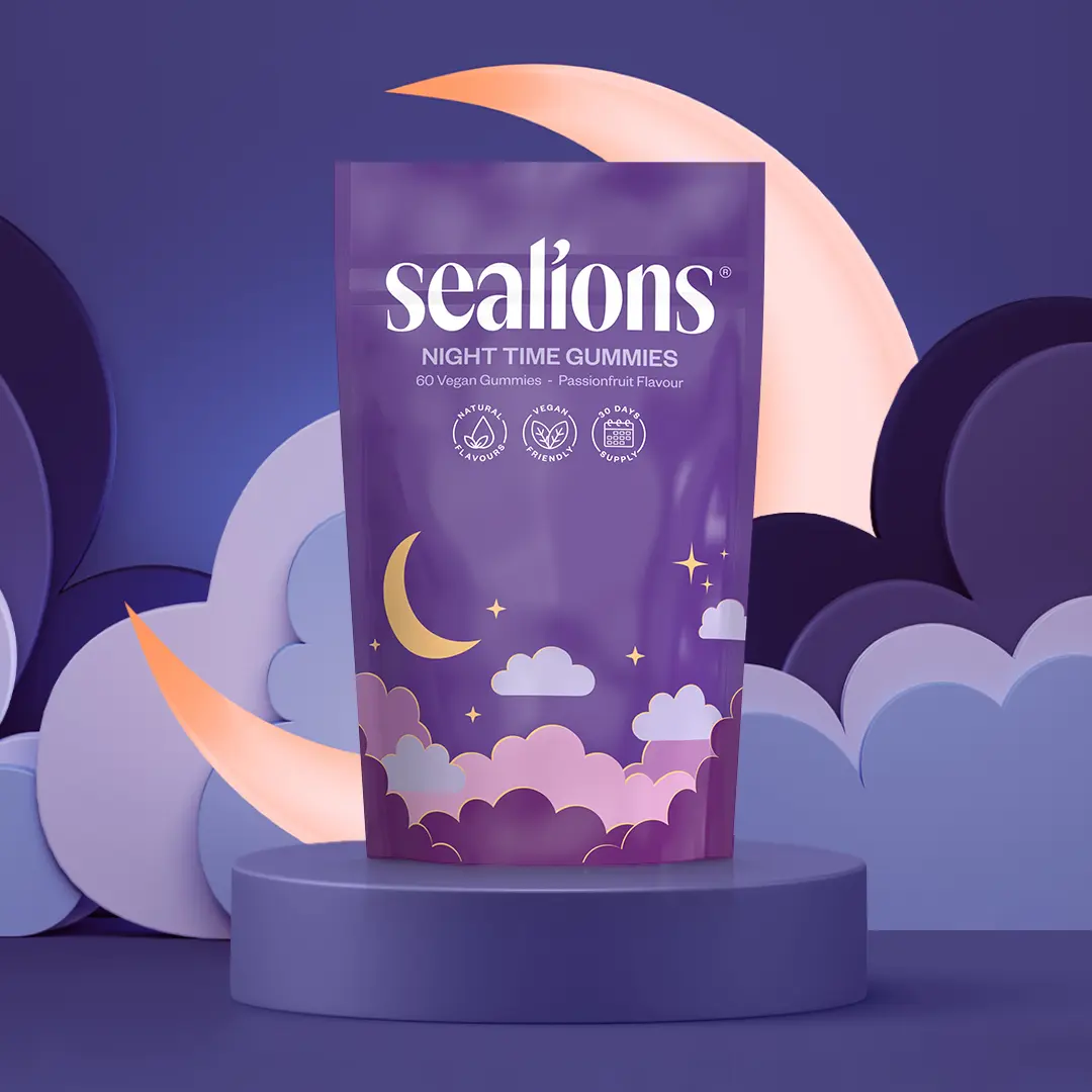 Night Time Gummies - Botanical Gummy Dietary Supplement | 60 Vegan Gummies, 30 Day Supply, Passionfruit Flavour Healthcare Natural