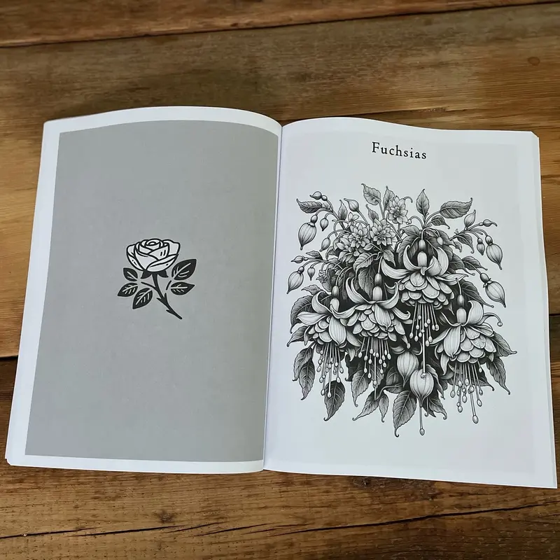 Stunning Blooms Adult Coloring Book for Women and Men - A Premium Masterpiece of Flowers and Botanical Beauties 5
