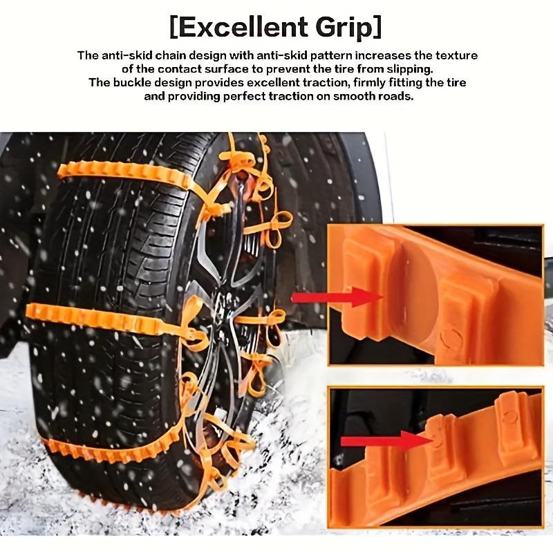 20pcs Premium Reusable Snow Tire Chains - Durable Anti-Slip Cable Design for Enhanced Traction, Easy Installation, and Safe Emergency Driving on Ice and Snowy Roads for Cars, Trucks, and SUVs 4