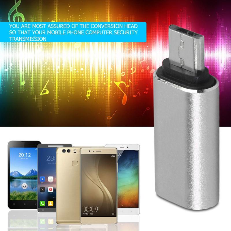 Micro USB Male To Type C Female Charger Converter Fast Charging Mini Size Adapter For All Micro USB Smartphones Tablets 5