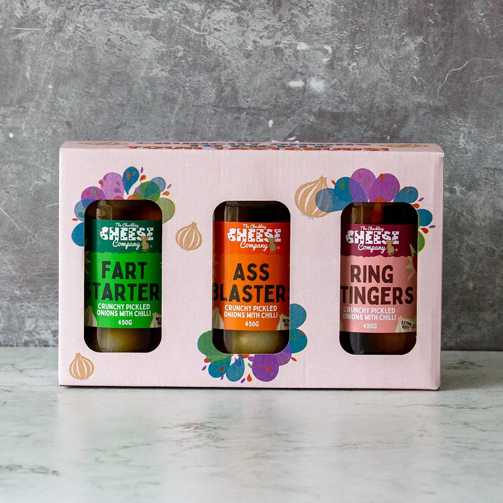 Gourmet Hot & Spicy! Pickled Onions Trio Gift Box