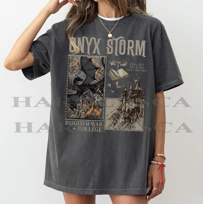 Fourth Wing Series Comfort Color T-Shirt, Onyx Storm Sweatshirt, Dragon Rider, Bookish Tee, Violet Sorrengail, Fantasy book, Unisex Tee
