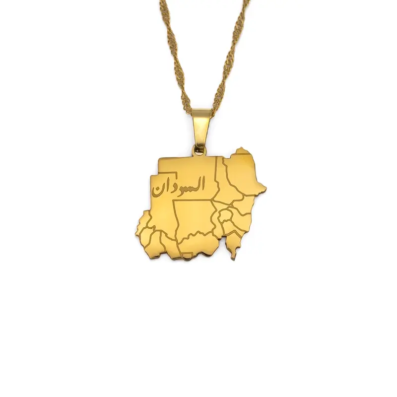 Sudan Map Necklace 0