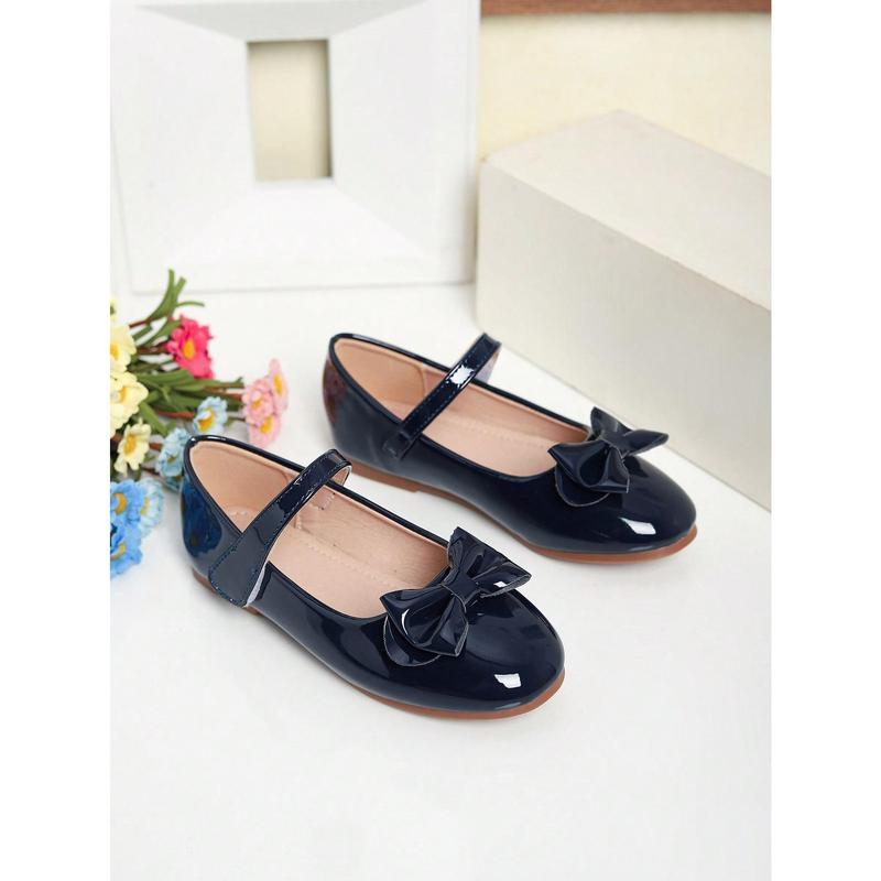Girls Silver Bowknot Cute Princess Flats, Big Kids Casual Shallow Loafers School Performance Dance Shoes, Spring Summer 1
