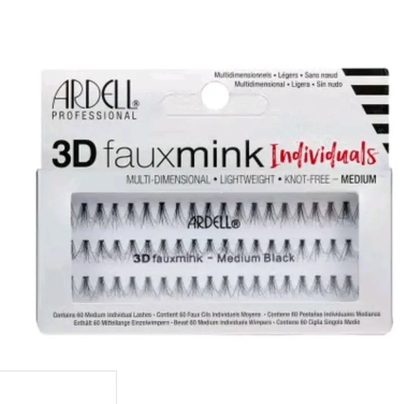 Ardell Faux Mink 3D Individuals - Medium  - 60 individual lash clusters. 0