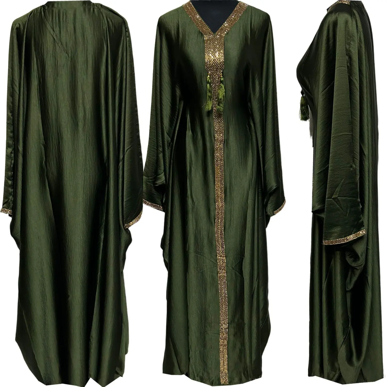 Luxury Modest Women Abaya Farasha Jalabiya Arab Dress