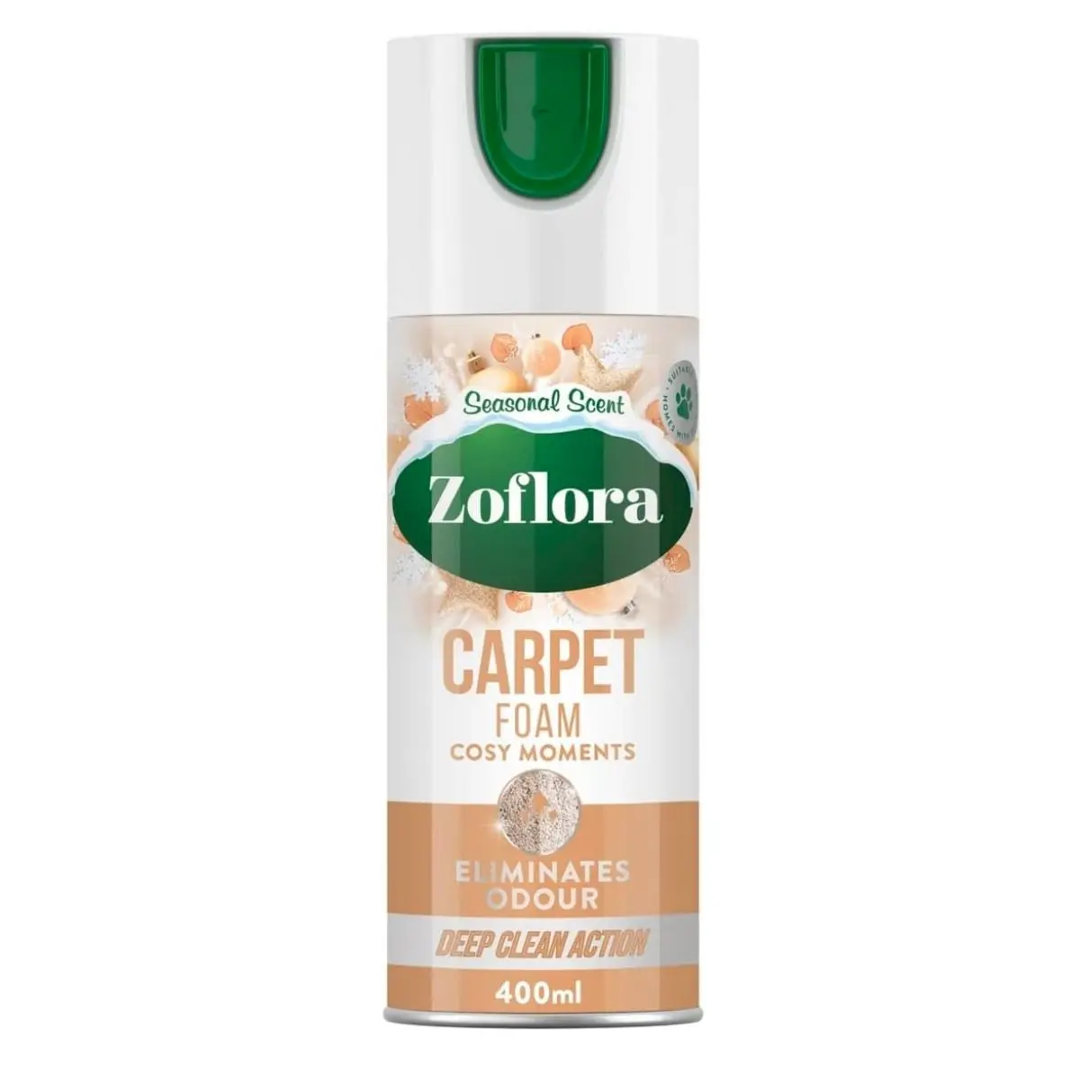 Zoflora Carpet Cleaner, Odour Eliminator Carpet Foam Spray, Cosy Moments Seasonal Scent, 400ml, Refresh Carpets & Upholstery