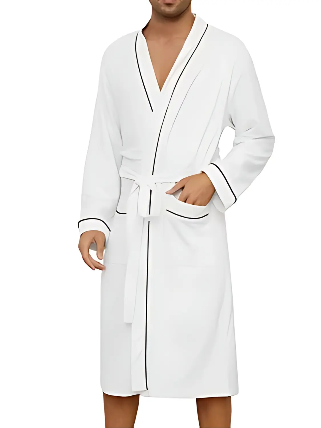 Luxury Waffle Bathrobe for Men & Women - Soft cotton Dressing Gown & Cosy Spa Robe with Pockets Comfort Comfortable