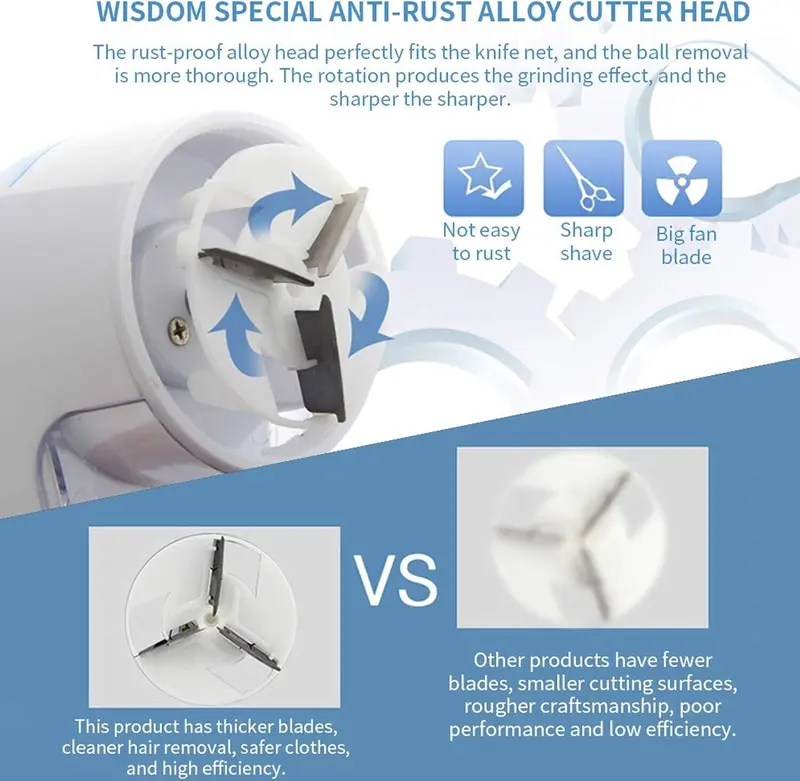Electric Lint Remover Clothes Bobble Fluff Shaver Debobbler USB Operated 5