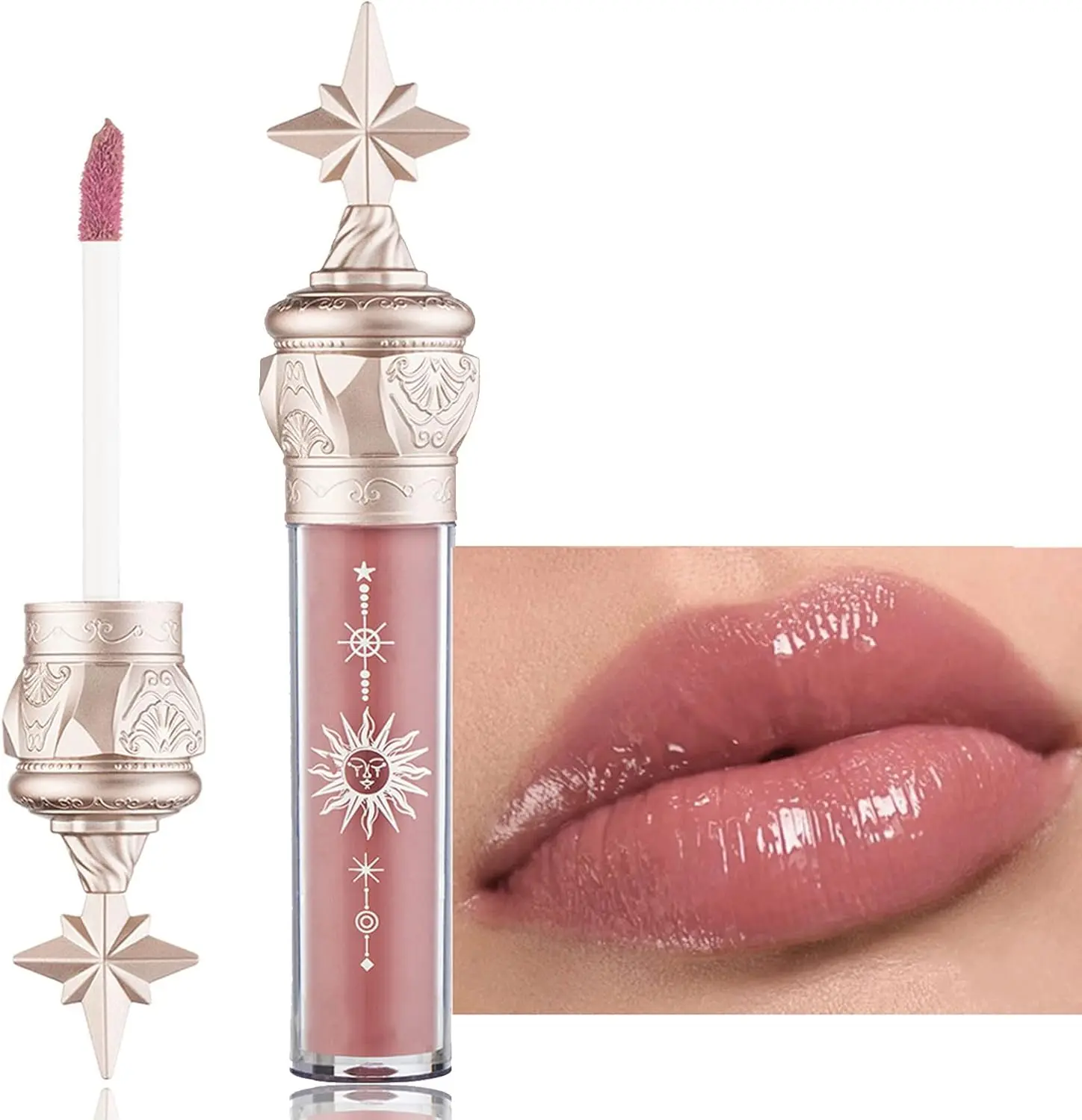 Tinted Lip Balm,Lipstick Lipgloss Waterproof Long Lasting Lipstick for Lip Plumper Gloss And Makeup,Liquid Blush Lip Tint Gift 3.5ml 1pc Glossy Lip Care Cosmetic