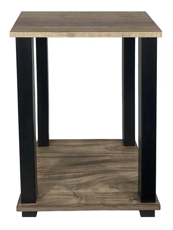 Wooden Top Bedside Side Coffee Table 2 Tier End Table For Bedroom Living room Storage 2