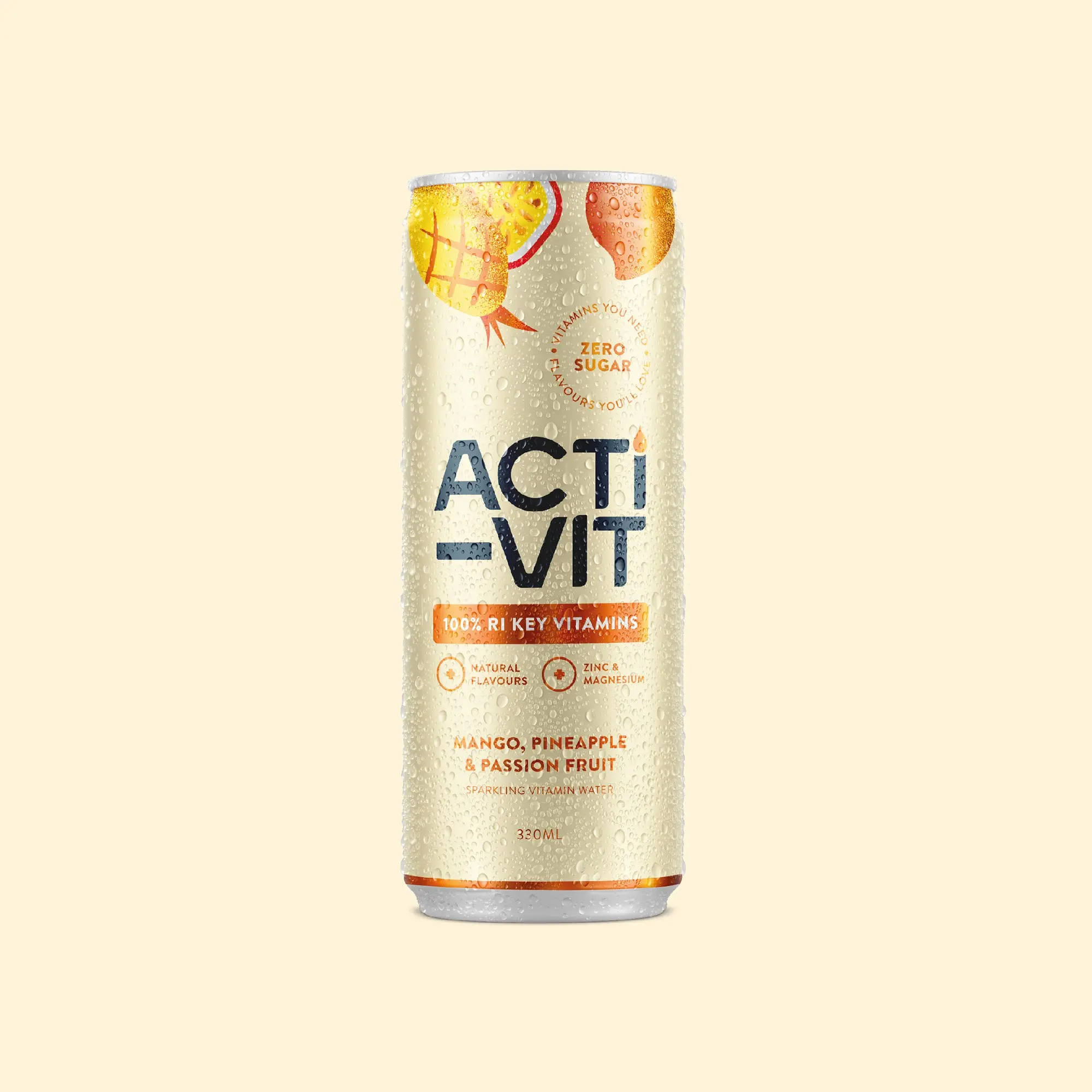 Acti-Vit Vitamin Drink - Mango, Pineapple & Passionfruit - Natural Sugar Free Vitamin Drink