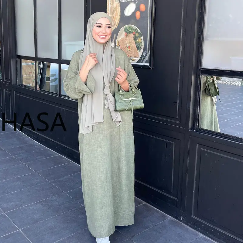 HASA HS4855 Casual Large-size Solid Color Dress, Low-key Fashion Sense 1