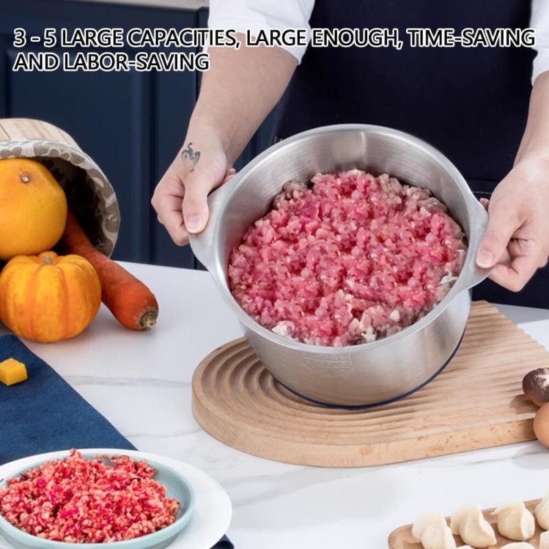 (2-3 days Arriverd)5L Electric Meat Grinder Mincer Mixer Home Blender Mini Food Chopper Processor 4