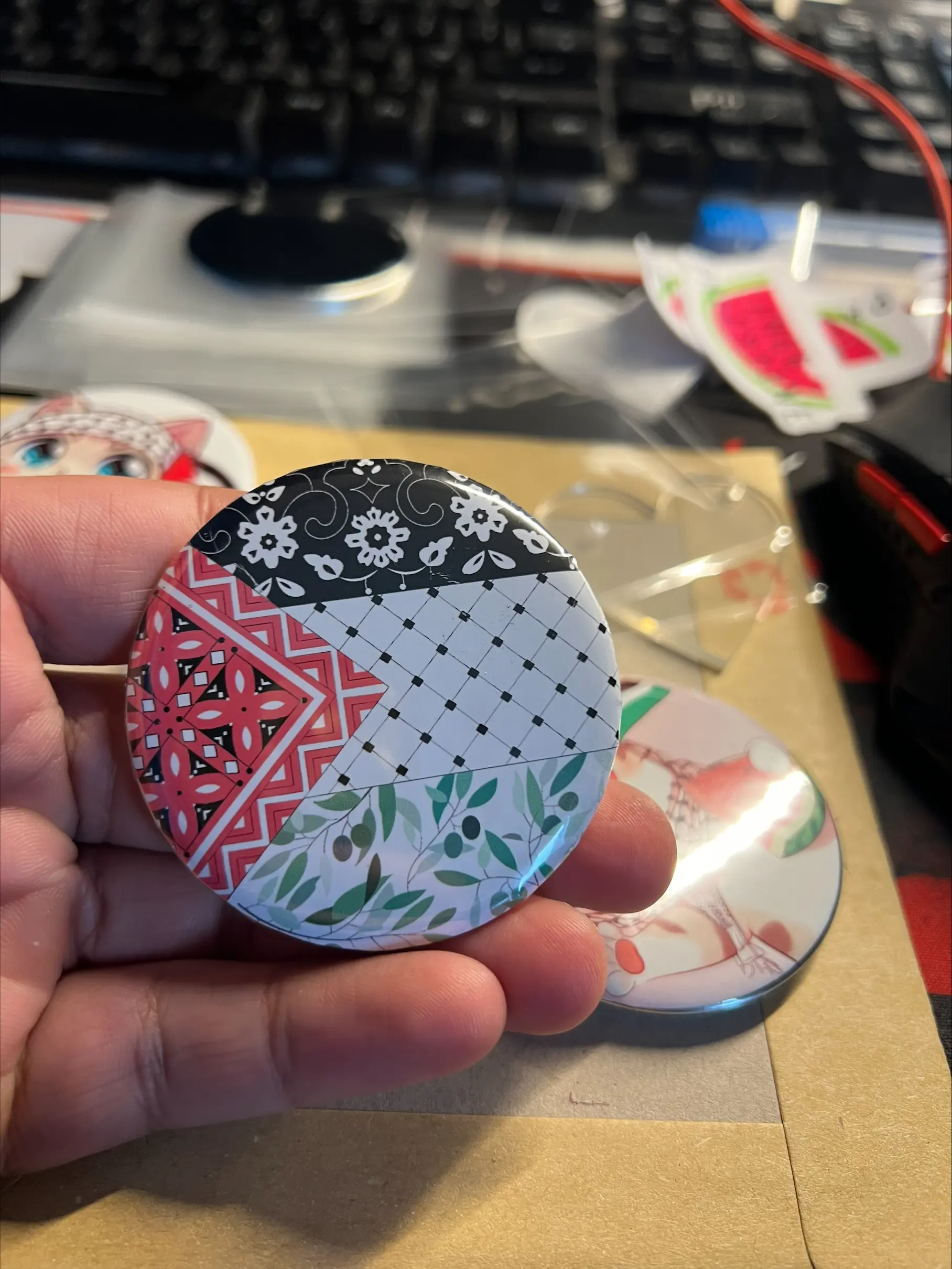Palestine Button Palestine Pin Watermelon Badge Watermelon Gifts