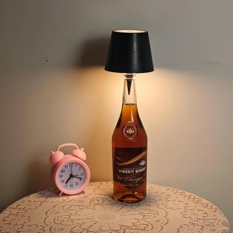 Wireless LED Bottle Lamp – Cordless Touch Control Table Light, Rechargeable USB Mood Lamp for Home, Bar, Restaurant & Outdoor Dining 1